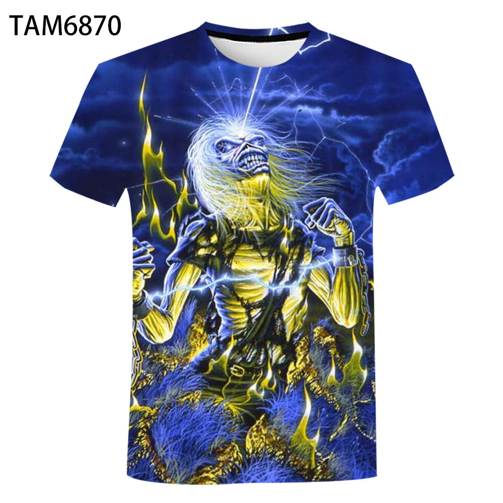 Digital Printed Round Neck Men's And Women's T-shirts