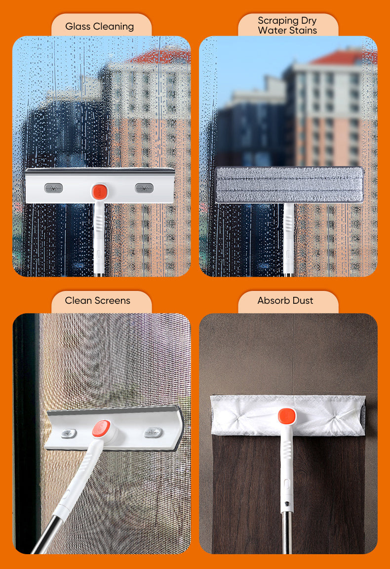 Household Double-sided Wiping Telescopic Rod