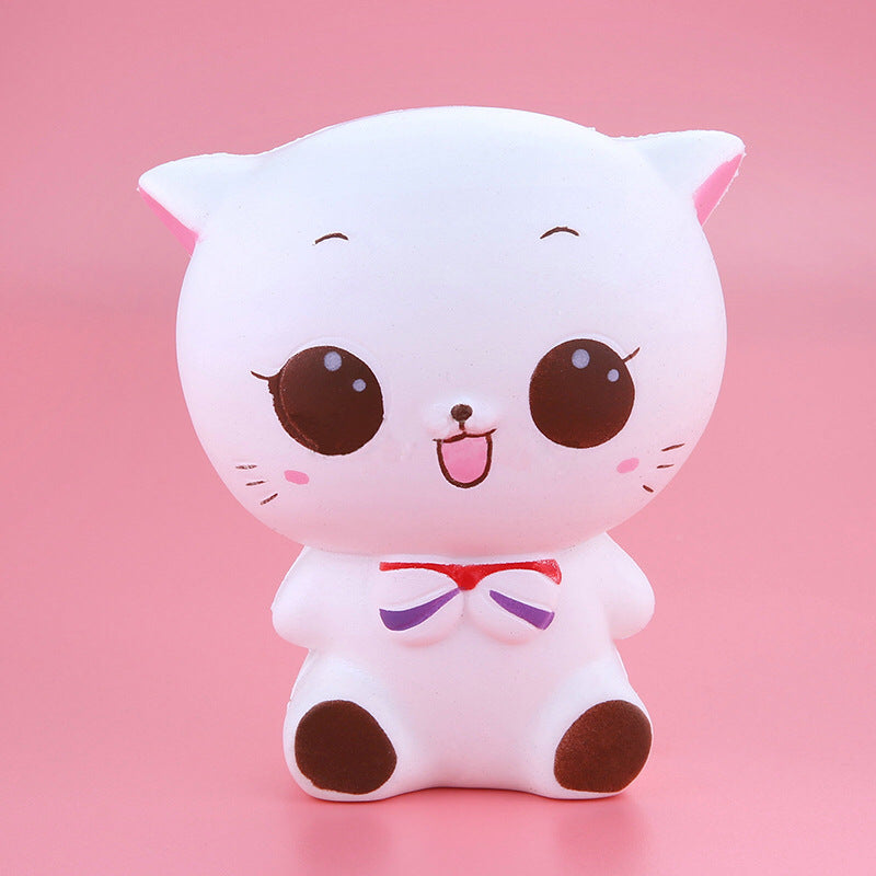 Slow Rebound White Cat Cute Decompression Toy