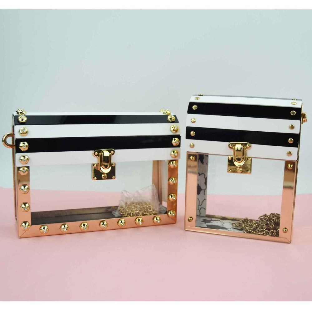 Crystal Clarity Clutch Women Shoulder Bags