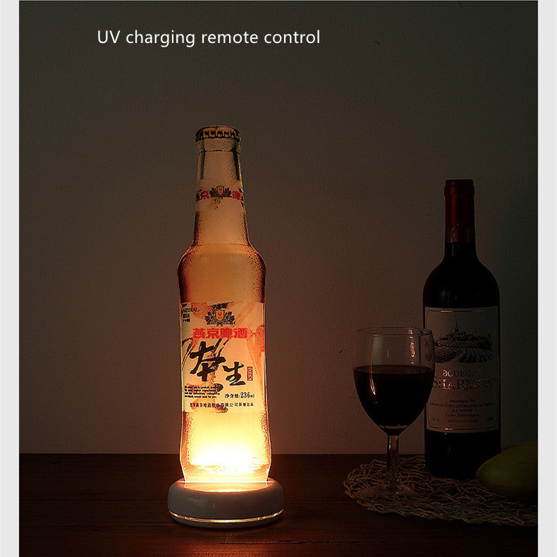 Rechargeable Luminous Acrylic Display Stand Seat Led Advertising Table Card