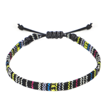 Hand Woven Rainbow Color Anklet Bohemian Style