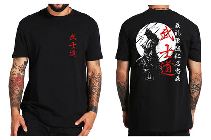 Japan Samurai Spirit T Shirts Japanese Style Back Print EU