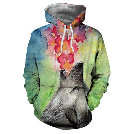 Wolf lofi art hoodie sweatshirt