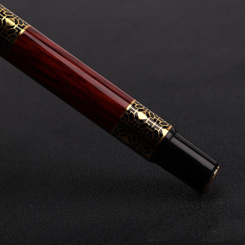 Wood grain fountain pen metal signature pen