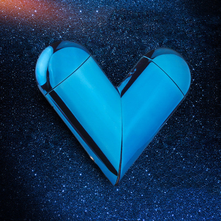 Heart Shape Gas-Electric Folding Lighter USB Electronic Charging  Plasma Lighter Flame Butane Gas Lighter Gadgets For Lover