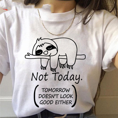 Sloth Kawaii Printed Women T-shirts