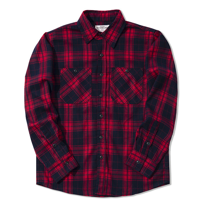 Thick heavy Plaid Shirt For Men