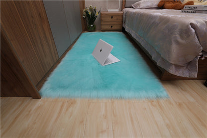 Household Simple Solid Color Non-slip  Wool Floor Mat