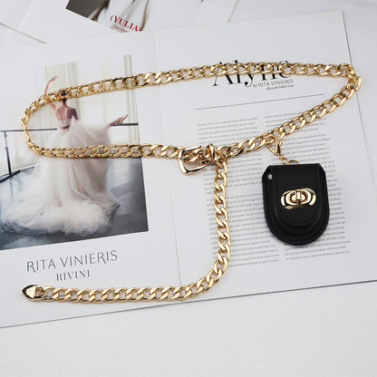 Hip Hop Metal Chain Bag Accessories Dress Jeans Belt Decoration