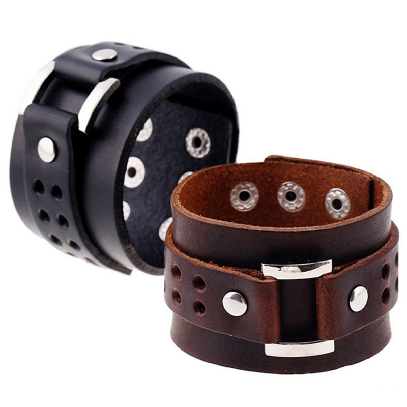 Make old cowhide bracelet for men