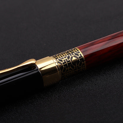 Wood grain fountain pen metal signature pen