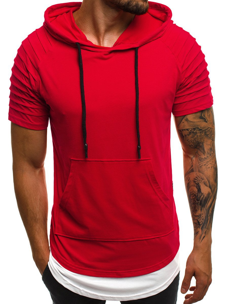 European and American leisure sports slim hooded T-shirt