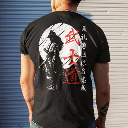 Japan Samurai Spirit T Shirts Japanese Style Back Print EU