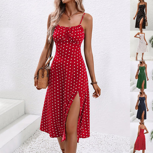 New Polka Dot Suspender Summer Dress