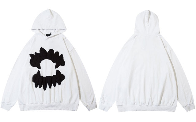 Ripped Teeth Patch Hoodie