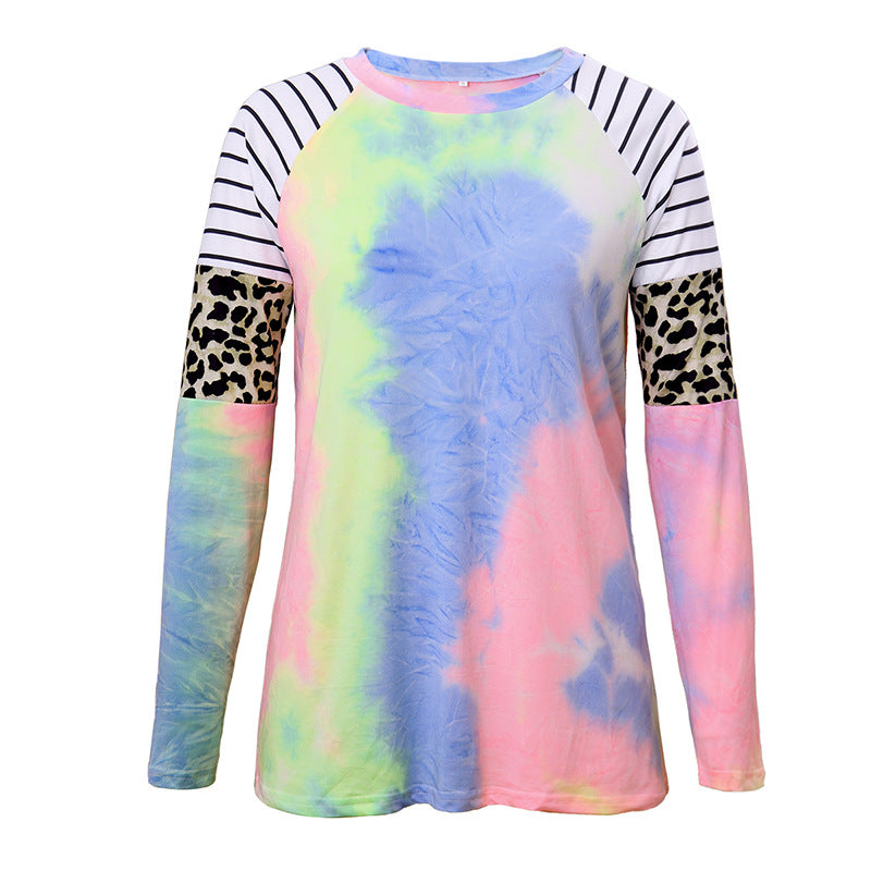 Tie-dyed leopard-print T-shirts