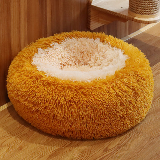 Winter Warm Plush Kennel Round