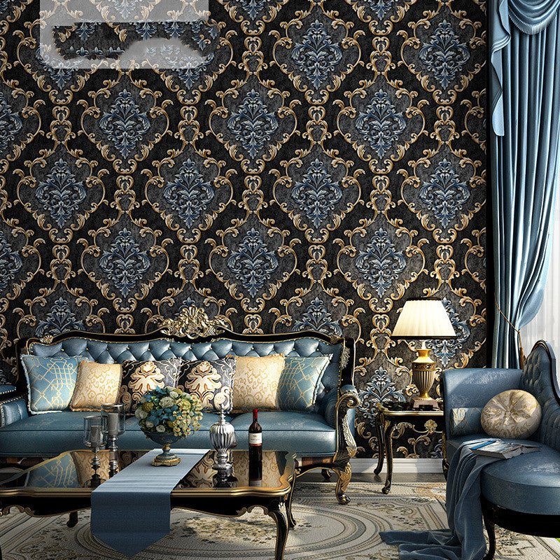 3D Three-dimensional Luxury Bedroom TV Background Living Room Retro