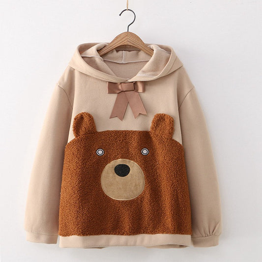 Cartoon warm hooded sweater