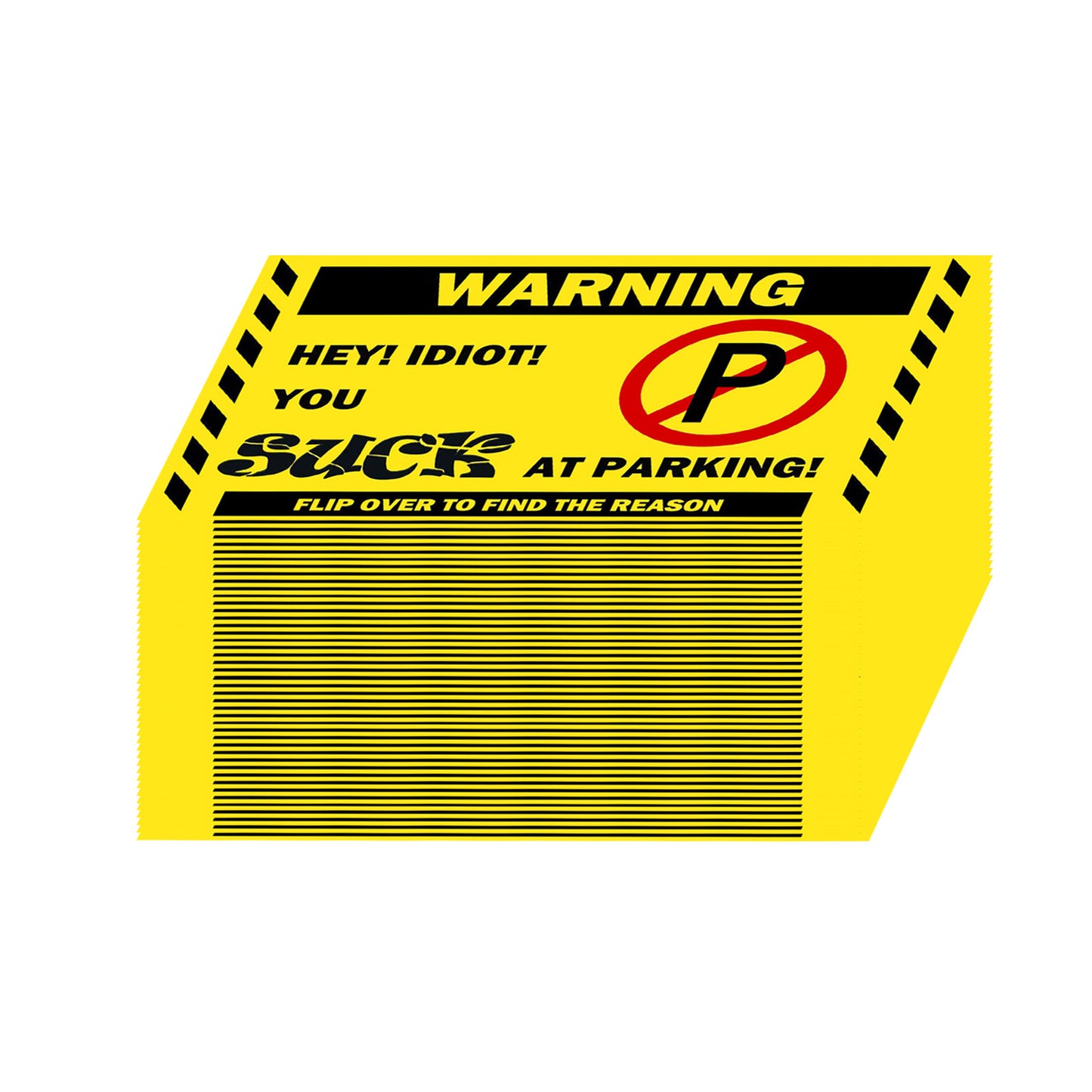 "You Parked Like An Idiot" Warning cards