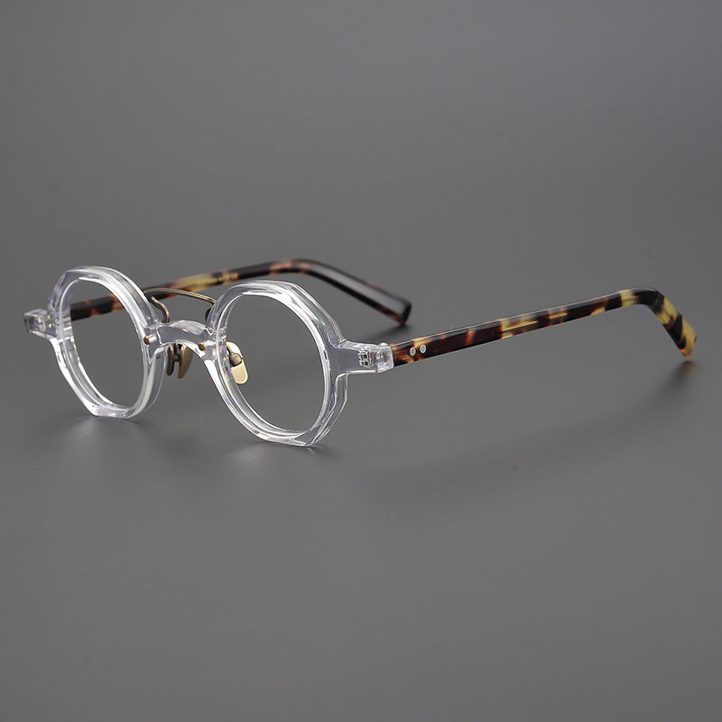 Japanese Small Square Hand-made Irregular Retro Glasses Frame