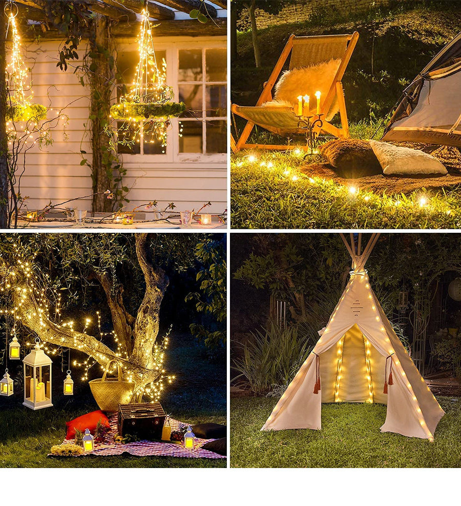 USB Smart Bluetooth Led Copper Wire String Light App Control Christmas Tree Decor New Year Fairy Light Garland Christmas Decoration