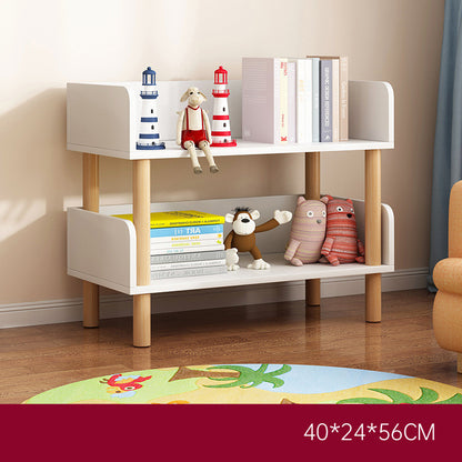 Simple Floor-to-ceiling Solid Wood Legs Multi-layer Storage Rack