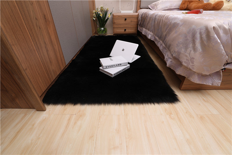 Household Simple Solid Color Non-slip  Wool Floor Mat