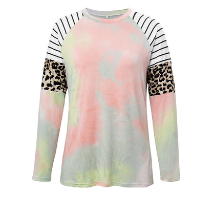 Tie-dyed leopard-print T-shirts