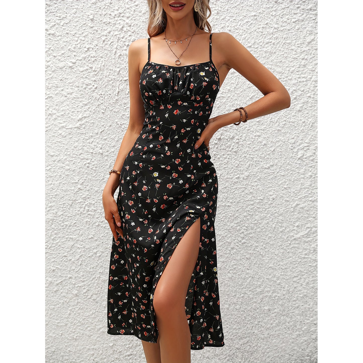 New Polka Dot Suspender Summer Dress