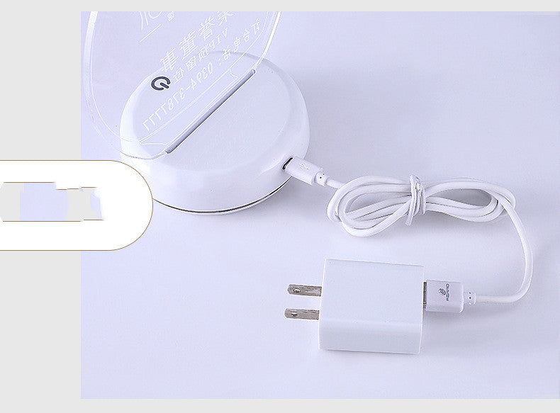 Rechargeable Luminous Acrylic Display Stand Seat Led Advertising Table Card