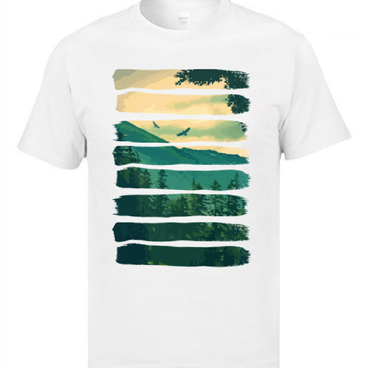 Hill Ridge Mountain Natura Landscape T Shirts College Univer