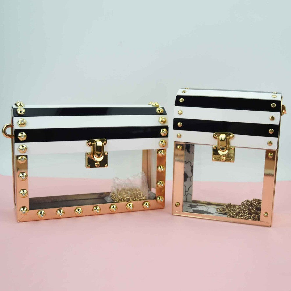 Crystal Clarity Clutch Women Shoulder Bags