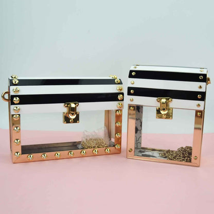 Crystal Clarity Clutch Women Shoulder Bags