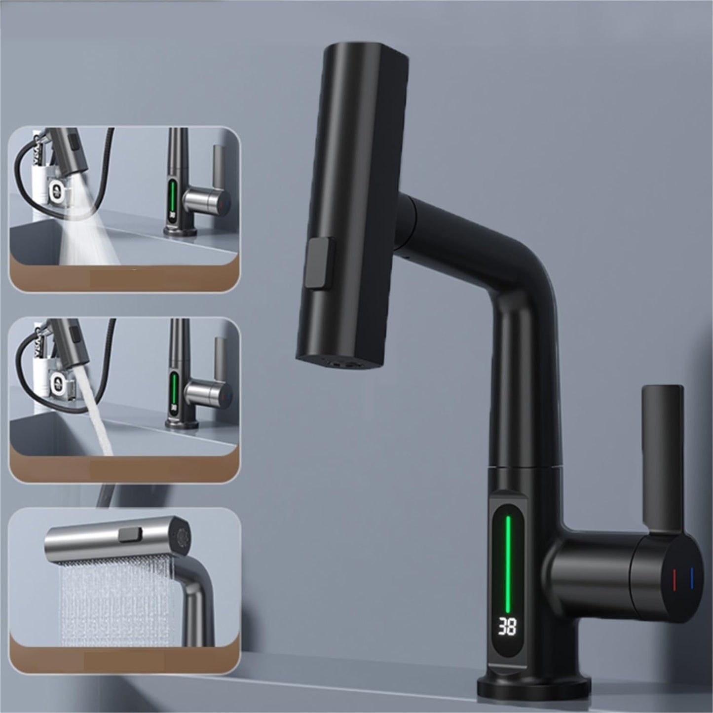 AquaGlow Digital Display Faucet