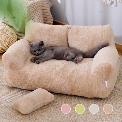 Luxury Cat Sofa Winter Warm Pet Bed For Small Medium Cats and Dogs