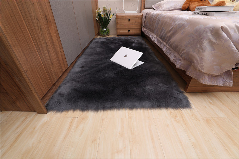 Household Simple Solid Color Non-slip  Wool Floor Mat