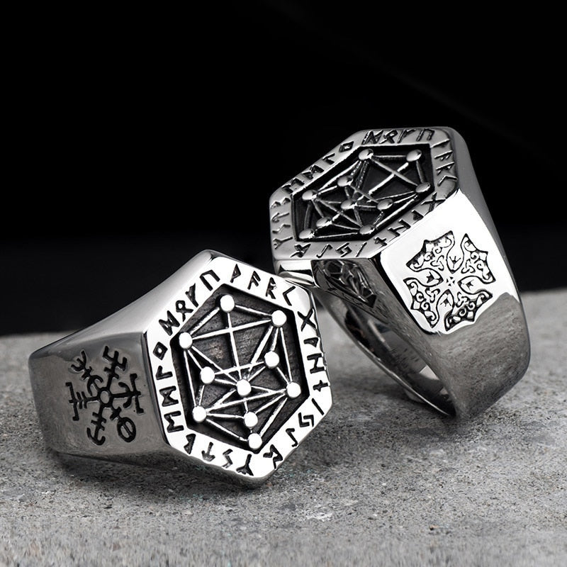 Nordic Viking ring for men