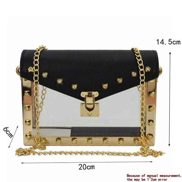 Crystal Clarity Clutch Women Shoulder Bags