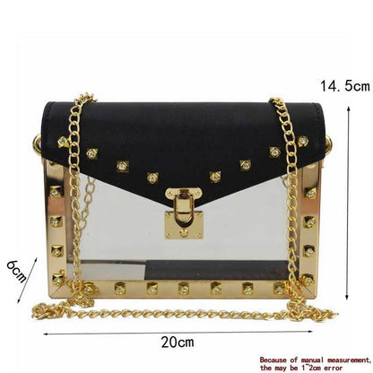 Crystal Clarity Clutch Women Shoulder Bags