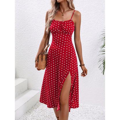 New Polka Dot Suspender Summer Dress