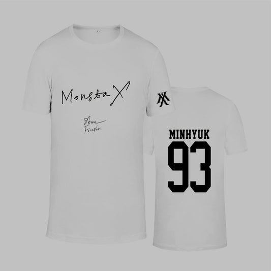 MONSTA X Combination Album SHINE FOREVER Peripheral Ki Hyun The same support clothes short-sleeved T-shirts for men and women