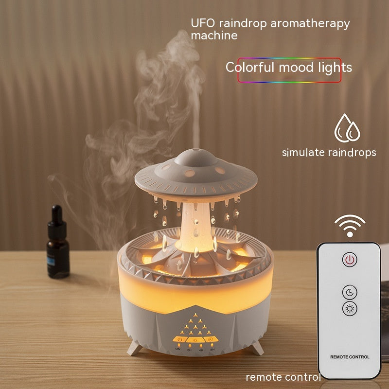 New UFO Raindrop Humidifier Water Drop Air Humidifier USB Aromatherapy Essential Oils Aroma Air Diffuser Household Mist Maker Home Decor