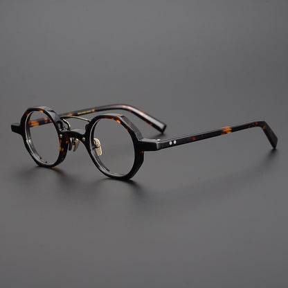 Japanese Small Square Hand-made Irregular Retro Glasses Frame