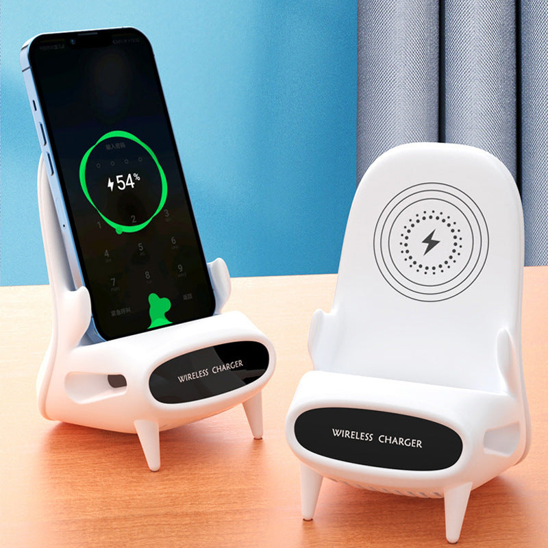 Portable Mini Chair Wireless/Speaker Charger Desk Mobile Phone Holder