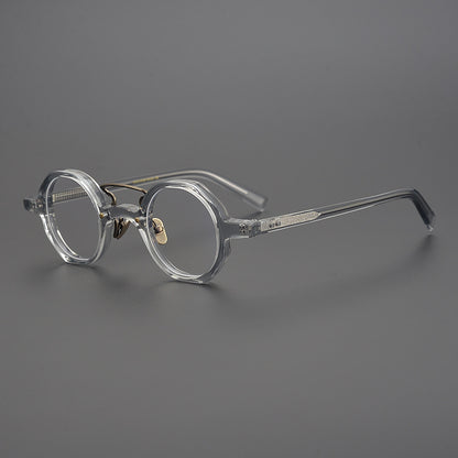 Japanese Small Square Hand-made Irregular Retro Glasses Frame