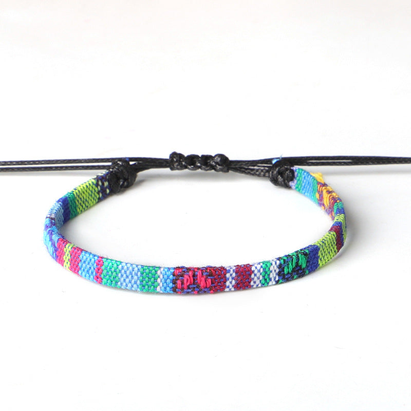 Hand Woven Rainbow Color Anklet Bohemian Style