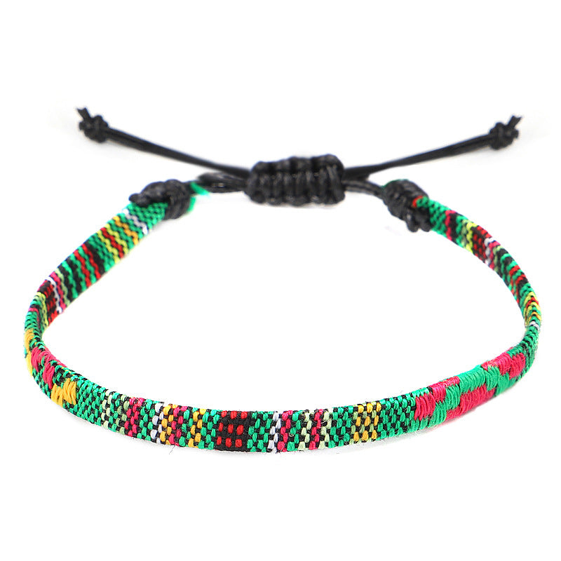 Hand Woven Rainbow Color Anklet Bohemian Style