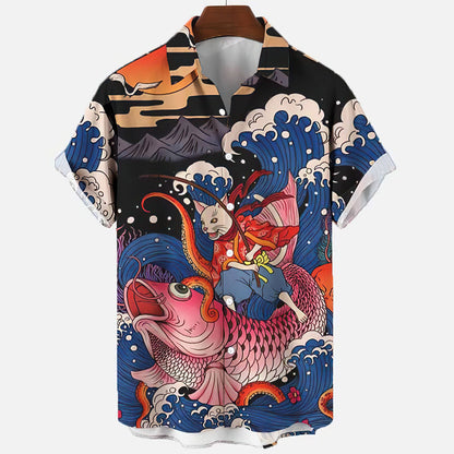 Digital Printed Large Shirt For Men